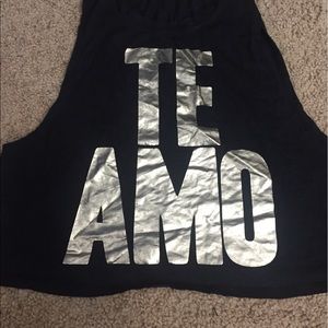 Black and Gold Te Amo Tank top